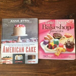 American Cake by Anne Byrn + Taste of Home Bakeshop Favorites - 2 Hardback Books